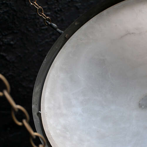 English Alabaster plafonnier